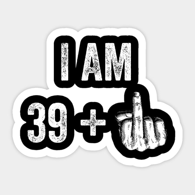 Sarcastic 40th Birthday 40 Year Old Adult Sticker by baggageruptured